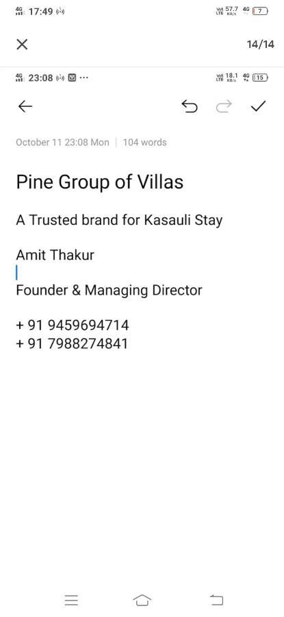 Himalyan Hills I Serviced Apt I Nature I Chef I Kasauli By Exotic Stays Exterior foto